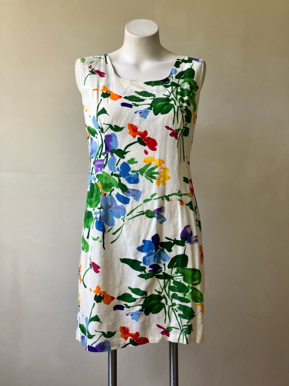 Jams World | Marylin Vintage Hawaiian Tropical Floral Crinkle Mini Slip Dress